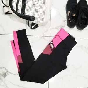 Hot Neon Pink & Black Yoga Pants